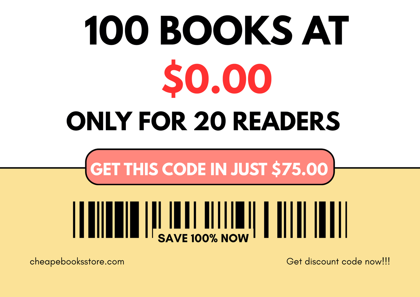 Reader Discount Code – Unlock Up to 100 Kindle Books only for 20 Readers